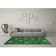thumbnail image 3 of Ahgly Company Indoor Round Abstract Emerald Green Contemporary Area Rugs, 3' Round, 3 of 4