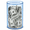 Blue-cylinder-Medium, variant on Clear-cylinder Large Piggy Savings Jar