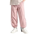 thumbnail image 6 of Xdegoge Tween Girls Jogger Pants Elastic Waist Athletic Loose Casual Wide Leg Sports Sweatpants with Pockets Running Sports Activewear Trousers, 6 of 9