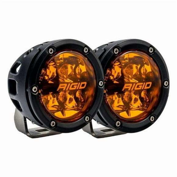 Rigid Lighting Driving/Fog Light 36123 Driving/Fog Light; 360-Series Pro; LED Bulb; 4 Clear Bulbs; 4 Inch Round; 28 Watt/Amp Draw 2 Amp; Spot Beam; 3060 Raw Lumens; Amber Lens