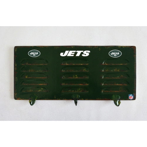 New York Jets 3 Hook Metal Locker Coat Rack by Imperial