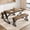 Retro Color + Sand Texture Black Tube, variant on Luku Modern Kitchen Table with Benches - Stylish Faux Marble Dining Set for 4