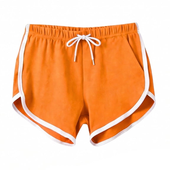 DISKEBUISS Women's Yoga Shorts - Sexy High Waisted Drawstring Athletic Short Pants Casual Gym & Running