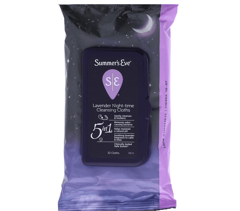 Summer's Eve Lavender NightTime Cleansing Cloth, 32 Count Pack of 2