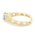 thumbnail image 4 of Center 1 Carat Round Cut Moissanite Lab Created Diamond Twisted Solitaire Engagement Ring In 14K Yellow Gold Over Sterling Silver(VVS1 Clarity,G-H Color,1.10 Cttw)-6.5, 4 of 7