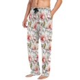 thumbnail image 5 of Men's Lightweight Pajama Bottoms Botanical Garden Design Stretch Elastic Waist Side Pockets Spring Fall, 5 of 7