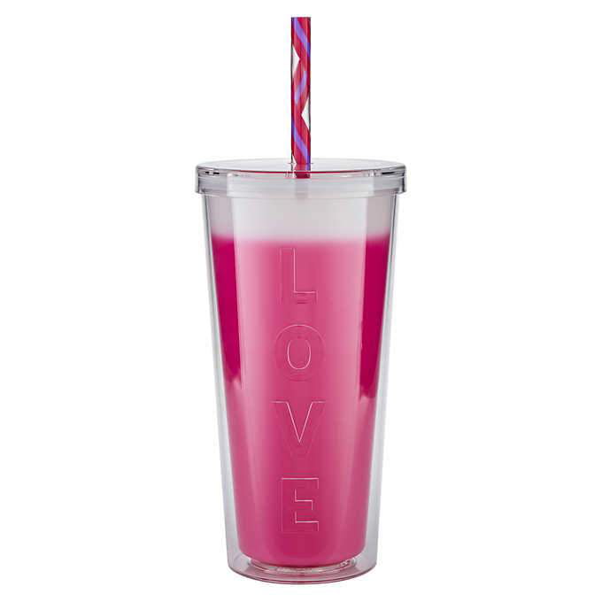 Kitchen, Colorchanging Icicle Tumbler With Cloud Straw Topper