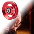 thumbnail image 1 of DYNWAVECA Poulie de Roulement en Alliage d'Aluminium Remplacement Poulie Ronde Roue de Câble de Gym pour Accessoire de Porte de Garage d'Exercice 88mm, 1 of 10