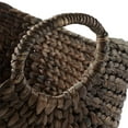 thumbnail image 5 of Casafield Set of 3 Boat Baskets with Handles - Espresso, Woven Water Hyacinth Storage Organizers for Blankets, Laundry, Bathroom, Bedroom, Living Room, 5 of 7