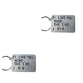thumbnail image 4 of Toystoory LLavero de aleación, llavero para marido, esposa, novio, novia, regalos de aniversario, carteras pequeñas, accesorios de decoración Plata 2piezas, 4 of 6