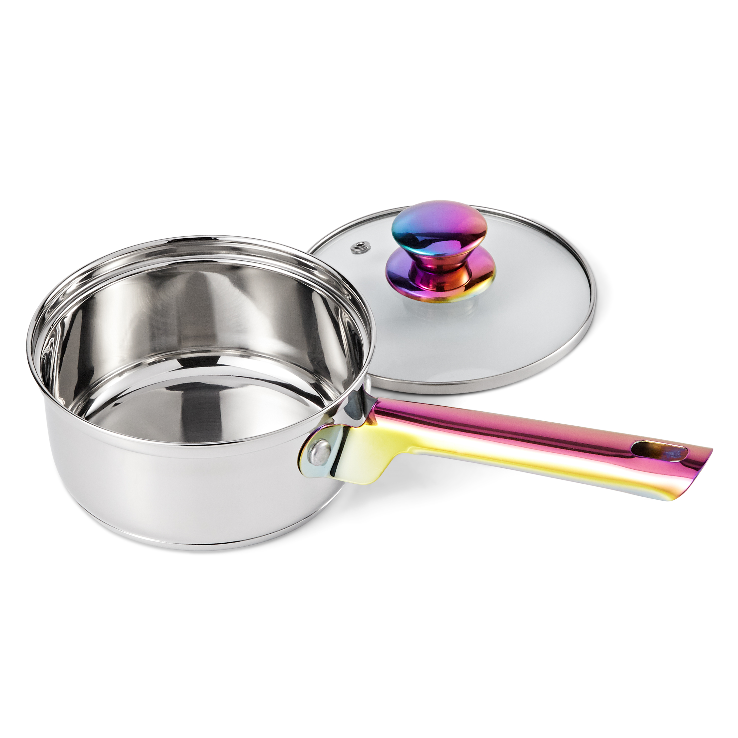Mainstays Iridescent Stainless Steel 20-Piece Cookware Set, with Kitchen Utensils and Tools - image 2 of 9