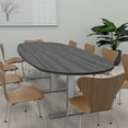 thumbnail image 2 of 10 Person Modular Boval Conference Room Table Metal T-Bases w/Electric, 2 of 8