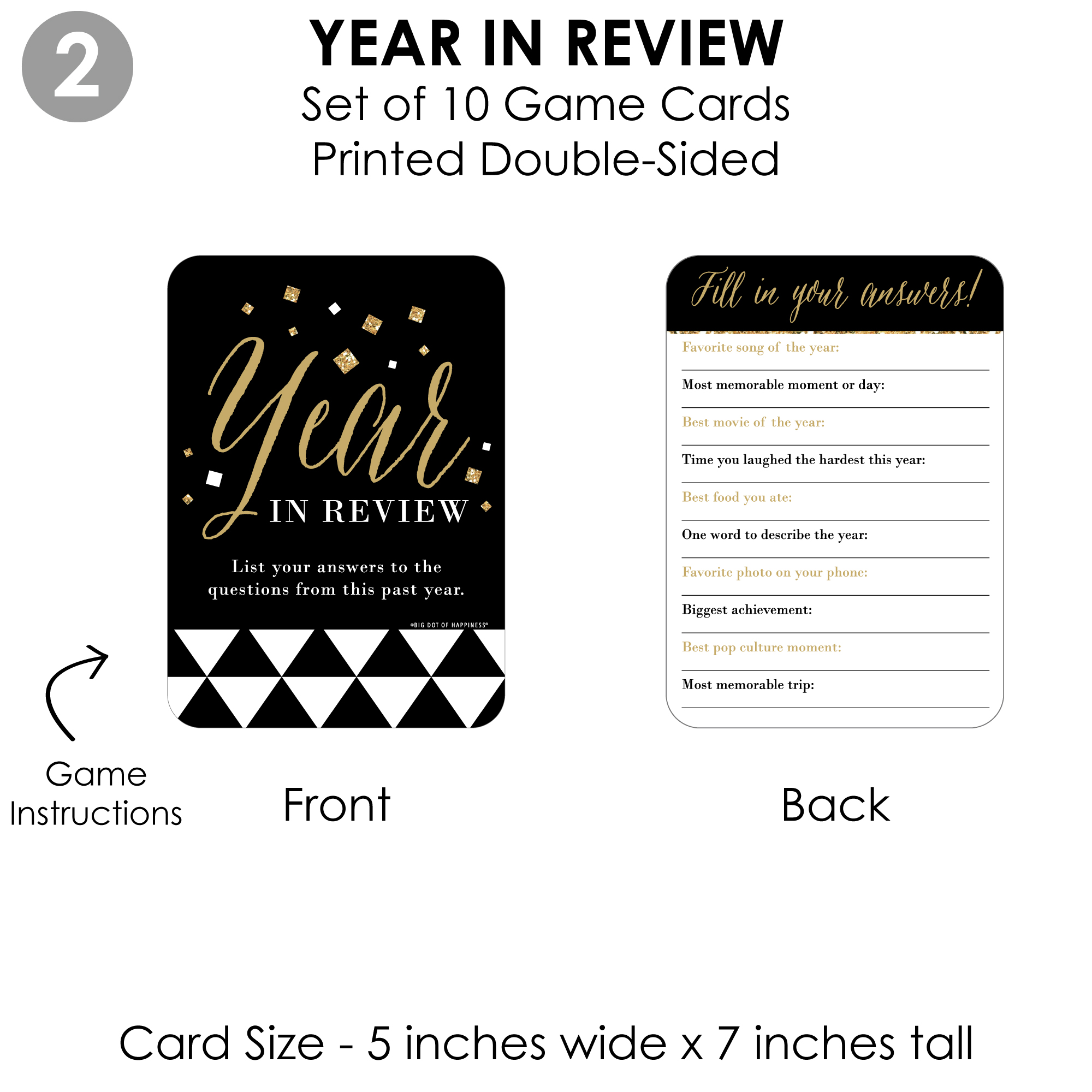 Buy Big Dot of Happiness New Year's Eve - Gold - 4 New Years Eve Party ...