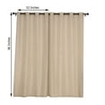 thumbnail image 3 of Efavormart Pack of 2 52"x96" Beige Faux Linen Curtains, Semi Sheer Curtain Panels with Chrome Grommet for Living Room Home Decor Window Privacy Linen Textured Drapes, 3 of 11