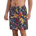 thumbnail image 2 of KLL Rock Music Men's Casual Summer Beach Shorts Hawaiian Shorts with Pockets-Medium, 2 of 5