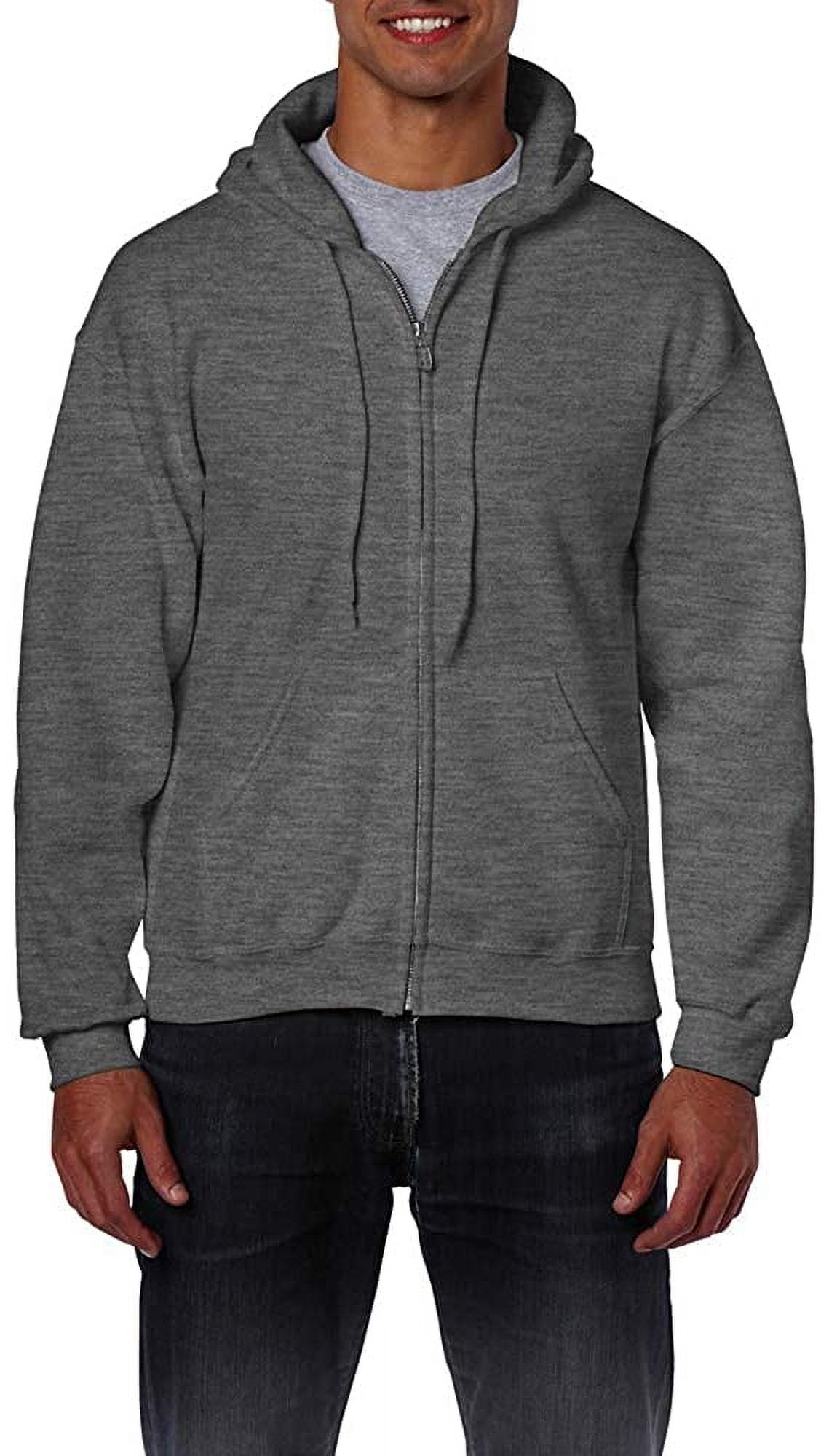Gildan Mens Heavy Blend&nbsp;Full Zip Hooded Sweatshirt, L, Forest