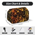 thumbnail image 5 of Rateoe Orange Lightning Pattern Double Clamshell Pen Case, Storage Organizer with Two Zipper Compartments– Holds Up to 50 Pencils & Pens, 5 of 7