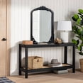thumbnail image 6 of Solid Wood Wall Mirror Vintage Decorative Mirror for Living Room Bedroom 36"x24", Black, 6 of 7