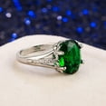 thumbnail image 5 of CILENON Women Diamond Green Zirconia Ring Ladies Jewelry Engaged Ring (Green,7), 5 of 6
