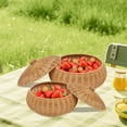thumbnail image 6 of 2 PCs Storage Baskets with Lid for Indoors and Outdoors, or in Living Rooms, Bedrooms, Entryways, Kitchens, Offices, and More, Great for Camping, Picnics, Afternoon Tea, 6 of 12