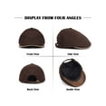 thumbnail image 3 of Gustave Corduroy Newsboy Caps for Men Women Retro Gatsby Irish Ivy Flat Cap Cabbie Driving Hat Adjustable Casual Golf Painter Beret Hats, Brown, 3 of 8