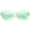 Green, variant on Modern Chunky Mono Colored Cat Eye Sunglasses Oval Flat Lens 56mm (Pink)