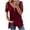 Red, variant on Womens Tops and Blouses Summer Women's Hot Diamond Hollow Zipper Short Sleeve Tops clothes under $10.00