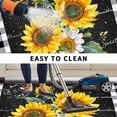 thumbnail image 5 of Spring Yellow Flowers Outdoor Rug for Patio/Deck/Porch, Non-Slip Large Area Rug 6 x 9 Ft, Check Oil Painting Vintage Indoor Outdoor Rugs Washable Area Rugs, Reversible Camping Rug Carpet Runner, 5 of 8