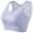 Blue, variant on OSOLU Women Hollow Back Yoga Vest Fixed Chest Pad Style Wireless Gathered Sports Bra Workout Sports High Support Comfortable Bralettes Black XL