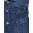 thumbnail image 5 of INSPIRE CHIC Women's Denim Vest Button Down Washed Distressed Sleeveless Jean Jacket with Pockets S Dark Blue, 5 of 6