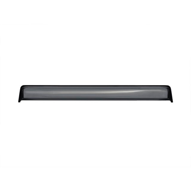GT Styling Rainguard RV1054 RainBlade designed for 50 to 55-inch RV windows. Features a wide, tape-on design in smoke grey UV-blended acrylic. Durable construction deflects rain and sun, reduces glare, and maintains visibility. Includes 3M adhesive for easy installation without tools or drilling. Suitable for flat-sided RVs with sliding or hinged windows. Made in the USA with a limited lifetime warranty.
