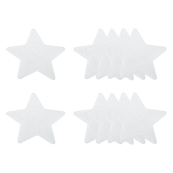 Uxcell Sequin Star Iron on Patches, Embroidery Sequin Patches for Clothing Repair Backpack Shoes Decoration White 5 in