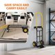 thumbnail image 3 of 2in1 convertible heavy duty hand truck - 800lb capacity, 4-wheel dolly cart para moving in warehouse, oficina, grocery, garden & industrial use, 3 of 5