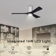 thumbnail image 5 of Matthews Fan Company IR3HLK-BW-BK-42 Irene 42" Barn Wood Hugger Ceiling Fan with 3 Matte Black Blades, Integrated LED Light Kit, Remote Control, Indoor/Outdoor Damp Rated, 5 of 6