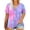 867-Blue Pink Tie Dye, variant on Plus Size Women's Tops Hot Pink 2X Short Sleeve Criss Cross Shirts Fashion V Neck Casual Blouses Pullover Loose Fit Tunics Spring Summer Tee 2XL 18W 20W