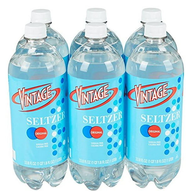 Vintage Seltzer Water, 33.8 fl oz Bottle (6Pack)