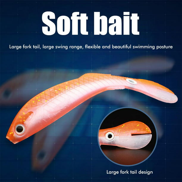 Paddle Tail Bait Fishing Lures 5Pcs Irritable Loach Soft Twitching