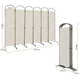 thumbnail image 3 of Costway Biombo Plegable de 6 Paneles Separador de Espacios de Pantalla de Tela para Porche Oficina Sala de Estar 331 x 51 x 188 cm, 3 of 9