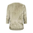 thumbnail image 5 of Utoimkio Plus Size Tops for Women 3/4 Sleeve V Neck T Shirts Spring Fall Casual Floral Print Tee Blouses for Women, 5 of 5