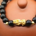 thumbnail image 2 of Pulsera china con cuentas Pixiu Bling Bling Pulsera de tropas valientes y riqueza color negro, 2 of 3
