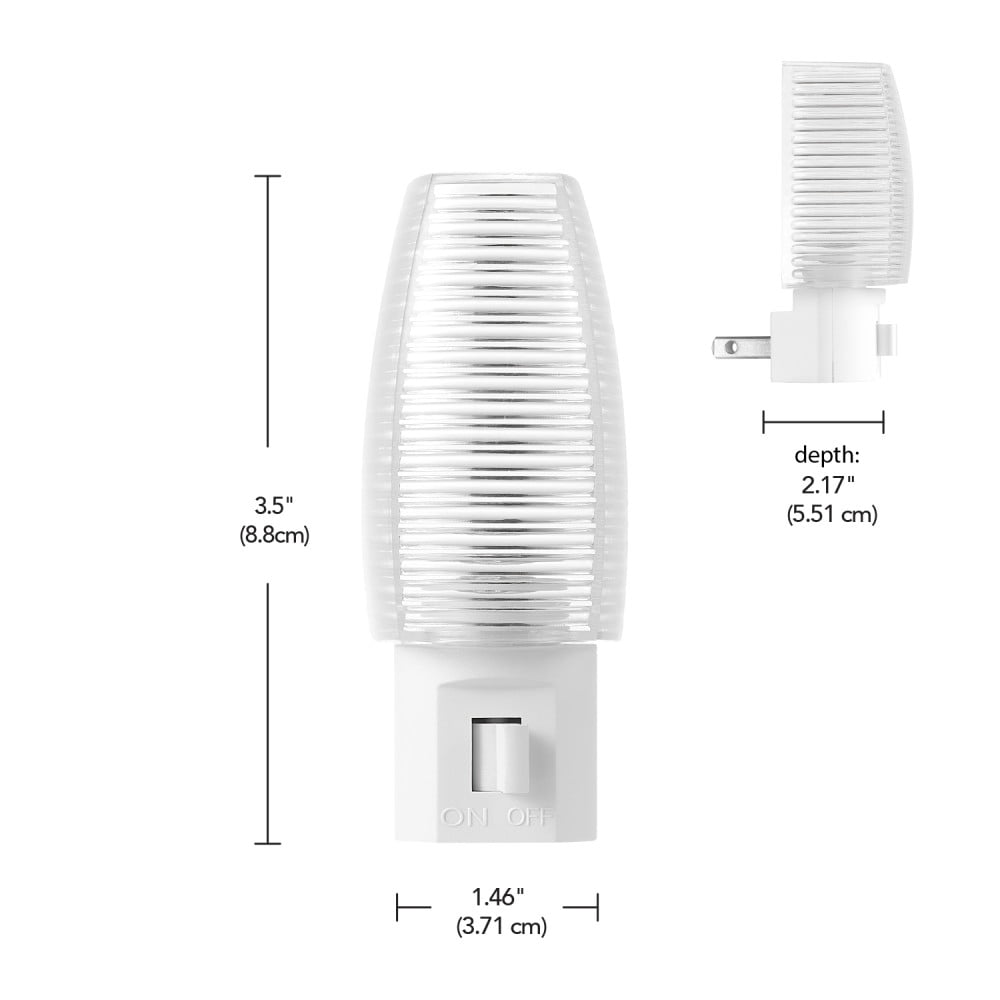 Globe Electric White Manual on/off Switch LED Plug-in Night Light