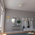 thumbnail image 3 of Hunter - Squire Manor 4-light Chrome, Medium Size Flush Mount Light, Dimmable, Modern Style, for Bedrooms, Dining, Living Rooms - 19997, 3 of 6