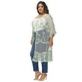 thumbnail image 3 of Feinuhan Women's Lace Cardigan Long Kimono Cover Ups, Plus Size, 3X-Large/4X-Large, Green, 3 of 6
