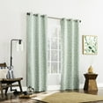 thumbnail image 5 of Sun Zero Satti Embroidered Leaf 100% Blackout Grommet Curtain Panel, 40"X84", Sage Green, 5 of 8