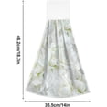 thumbnail image 3 of SKYSONIC 2 Pcs Hanging Hand Towels, Soft Absorbent Flower White Towel for Kitchen Bathroom, 12"x17", 3 of 7