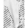 thumbnail image 5 of Alvivi Kids Boys Glittery Sequined Vest Hip-hop Jazz Dance Waistcoat Tops 7-14 Silver 12-13, 5 of 5
