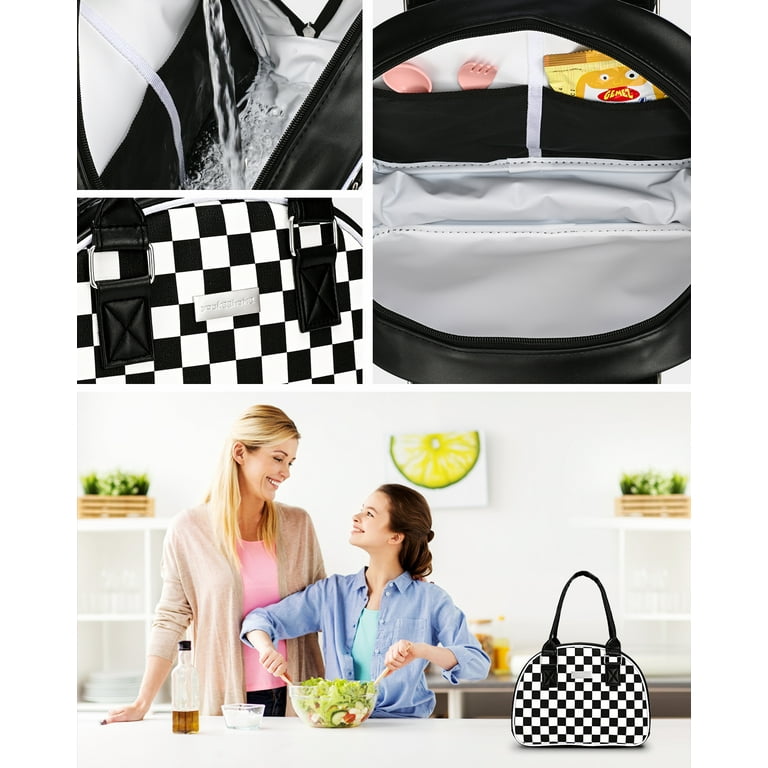 yookee home Lunch Bags for Women Reusable Lunch Bag Women Leakproof Cooler Adult Lunch Box Semicircle Lunch Bag for Ladies for Work Outdoor