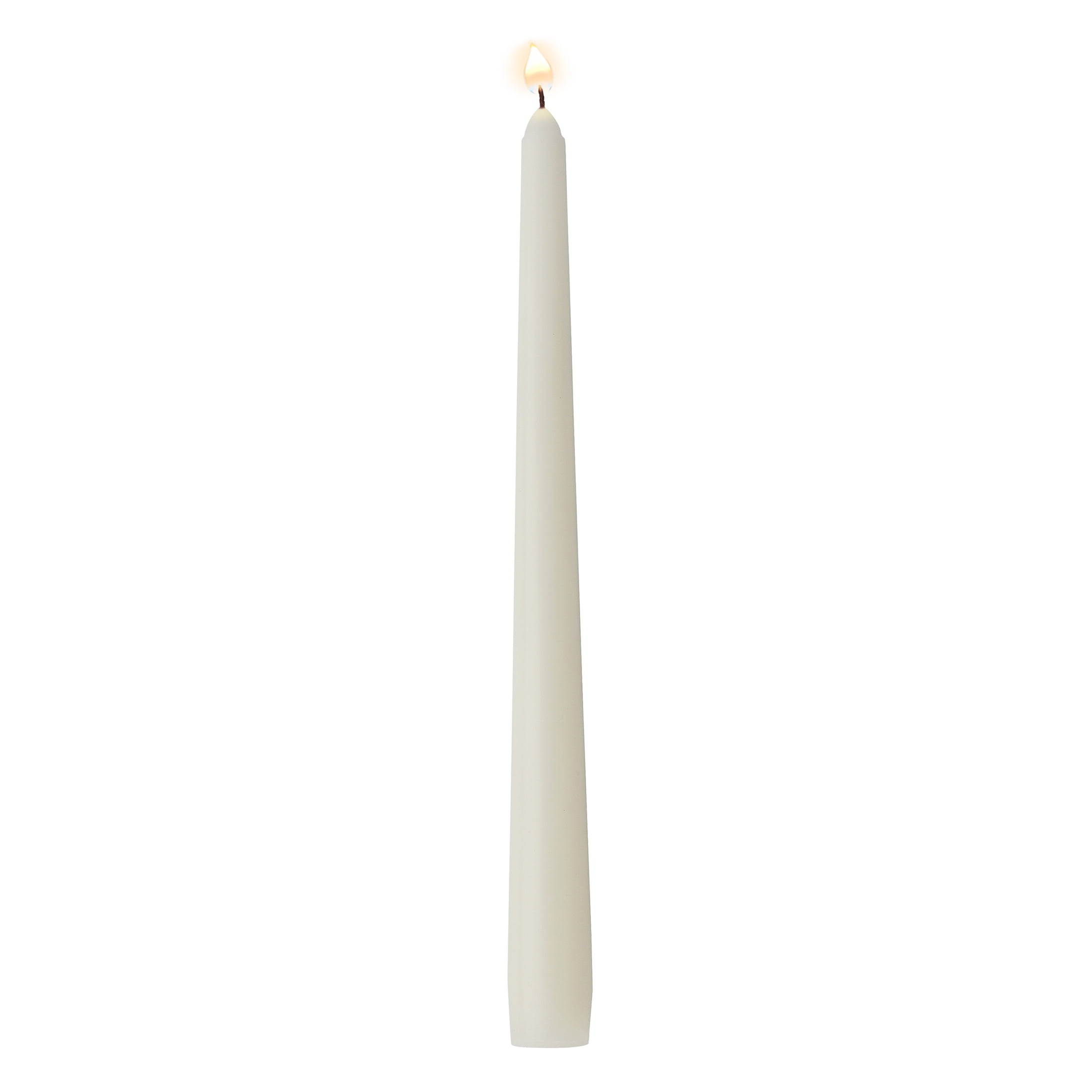 Mainstays Single Wick 10" Taper Candle, Unscented, Ivory, 4 Pack