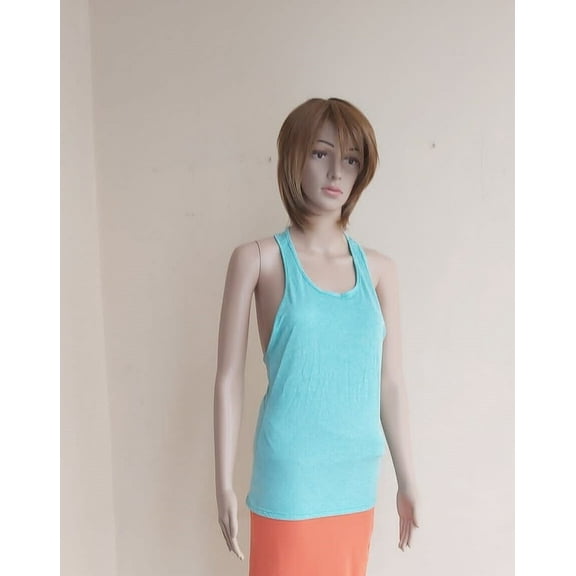 Women´s Tank With Black Back Detail SMALL Spacedye Mint