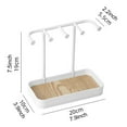 thumbnail image 6 of Yesbay Jewelry Organizer Rack with 5 Hook Necklace Holder Stand with Wooden Tray Anti-Slip Design Strage Rack for Necklaces Bracelets Earrings, 6 of 7